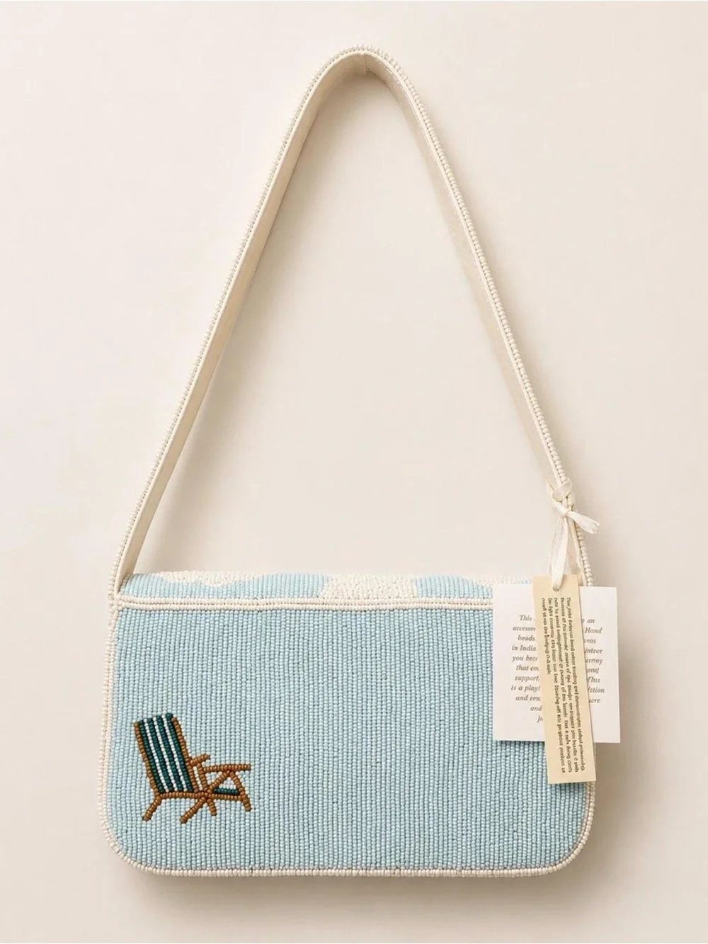 Beaded Beach Umbrella Shoulder Bag